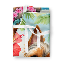 Load image into Gallery viewer, Silky Terrier Luau Apron – Artist-Designed Kitchen, BBQ &amp; Craft Apron