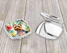 Load image into Gallery viewer, Silky Terrier Luau Compact Mirror – Stylish Purse Mirror with Artistic Covers