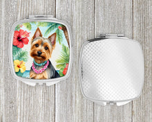 Load image into Gallery viewer, Silky Terrier Luau Compact Mirror – Stylish Purse Mirror with Artistic Covers