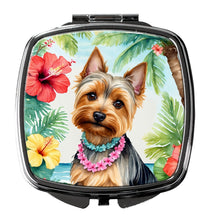 Load image into Gallery viewer, Silky Terrier Luau Compact Mirror – Stylish Purse Mirror with Artistic Covers