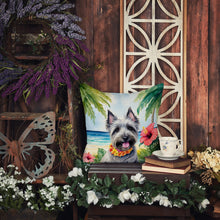 Load image into Gallery viewer, Skye Terrier Luau Throw Pillow - 14x14 Decorative Pillow – Art for Your Home &amp; Patio