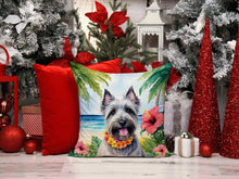 Load image into Gallery viewer, Skye Terrier Luau Throw Pillow - 14x14 Decorative Pillow – Art for Your Home &amp; Patio