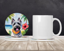 Load image into Gallery viewer, Skye Terrier Luau Large Sandstone Coasters Pack of 4