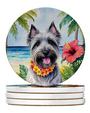 Load image into Gallery viewer, Skye Terrier Luau Large Sandstone Coasters Pack of 4