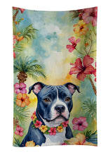 Load image into Gallery viewer, Staffordshire Bull Terrier Luau Kitchen Towel
