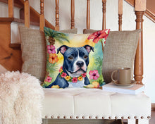 Load image into Gallery viewer, Staffordshire Bull Terrier Luau Throw Pillow - 14x14 Decorative Pillow – Art for Your Home &amp; Patio