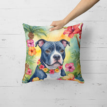 Load image into Gallery viewer, Staffordshire Bull Terrier Luau Throw Pillow