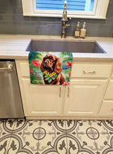 Load image into Gallery viewer, Sussex Spaniel Luau Kitchen Towel