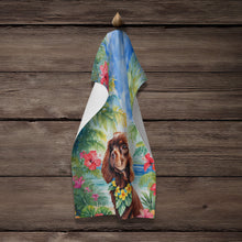 Load image into Gallery viewer, Sussex Spaniel Luau Kitchen Towel