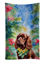 Load image into Gallery viewer, Sussex Spaniel Luau Kitchen Towel
