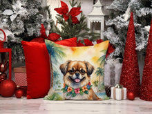 Load image into Gallery viewer, Tibetan Spaniel Luau Throw Pillow - 14x14 Decorative Pillow – Art for Your Home &amp; Patio