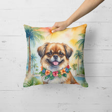 Load image into Gallery viewer, Tibetan Spaniel Luau Throw Pillow