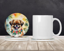 Load image into Gallery viewer, Tibetan Spaniel Luau Large Sandstone Coasters Pack of 4
