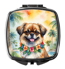 Load image into Gallery viewer, Tibetan Spaniel Luau Compact Mirror – Stylish Purse Mirror with Artistic Covers