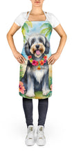 Load image into Gallery viewer, Tibetan Terrier Luau Apron – Artist-Designed Kitchen, BBQ &amp; Craft Apron