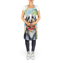 Load image into Gallery viewer, Tibetan Terrier Luau Apron – Artist-Designed Kitchen, BBQ &amp; Craft Apron