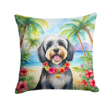 Load image into Gallery viewer, Tibetan Terrier Luau Throw Pillow