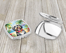 Load image into Gallery viewer, Tibetan Terrier Luau Compact Mirror – Stylish Purse Mirror with Artistic Covers