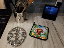 Load image into Gallery viewer, Vizsla Luau Pot Holders - Set of 2 Decorative Kitchen Helpers | Made in the USA