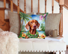 Load image into Gallery viewer, Vizsla Luau Throw Pillow - 14x14 Decorative Pillow – Art for Your Home &amp; Patio