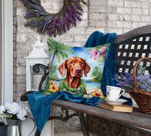 Load image into Gallery viewer, Vizsla Luau Throw Pillow