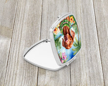 Load image into Gallery viewer, Vizsla Luau Compact Mirror – Stylish Purse Mirror with Artistic Covers
