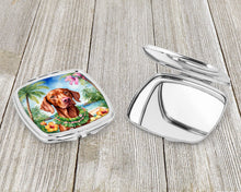 Load image into Gallery viewer, Vizsla Luau Compact Mirror – Stylish Purse Mirror with Artistic Covers
