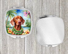 Load image into Gallery viewer, Vizsla Luau Compact Mirror – Stylish Purse Mirror with Artistic Covers