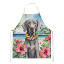 Load image into Gallery viewer, Weimaraner Luau Apron – Artist-Designed Kitchen, BBQ &amp; Craft Apron