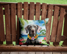 Load image into Gallery viewer, Weimaraner Luau Throw Pillow - 14x14 Decorative Pillow – Art for Your Home &amp; Patio