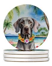 Load image into Gallery viewer, Weimaraner Luau Large Sandstone Coasters Pack of 4