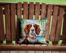 Load image into Gallery viewer, Welsh Springer Spaniel Luau Throw Pillow - 14x14 Decorative Pillow – Art for Your Home &amp; Patio