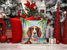 Load image into Gallery viewer, Welsh Springer Spaniel Luau Throw Pillow - 14x14 Decorative Pillow – Art for Your Home &amp; Patio