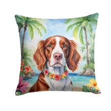 Load image into Gallery viewer, Welsh Springer Spaniel Luau Throw Pillow - 14x14 Decorative Pillow – Art for Your Home &amp; Patio