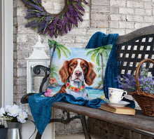 Load image into Gallery viewer, Welsh Springer Spaniel Luau Throw Pillow