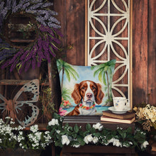 Load image into Gallery viewer, Welsh Springer Spaniel Luau Throw Pillow