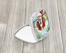 Load image into Gallery viewer, Welsh Springer Spaniel Luau Compact Mirror – Stylish Purse Mirror with Artistic Covers