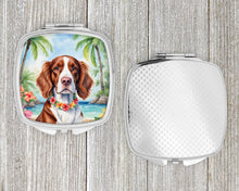 Load image into Gallery viewer, Welsh Springer Spaniel Luau Compact Mirror – Stylish Purse Mirror with Artistic Covers
