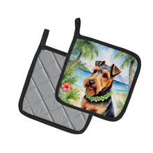 Load image into Gallery viewer, Welsh Terrier Luau Pot Holders - Set of 2 Decorative Kitchen Helpers | Made in the USA