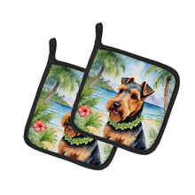 Load image into Gallery viewer, Welsh Terrier Luau Pot Holders - Set of 2 Decorative Kitchen Helpers | Made in the USA