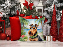 Load image into Gallery viewer, Welsh Terrier Luau Throw Pillow - 14x14 Decorative Pillow – Art for Your Home &amp; Patio