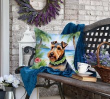 Load image into Gallery viewer, Welsh Terrier Luau Throw Pillow