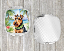Load image into Gallery viewer, Welsh Terrier Luau Compact Mirror – Stylish Purse Mirror with Artistic Covers