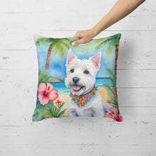 Load image into Gallery viewer, Westie Luau Throw Pillow