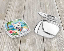 Load image into Gallery viewer, Westie Luau Compact Mirror – Stylish Purse Mirror with Artistic Covers