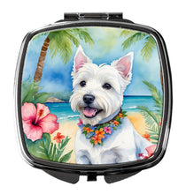 Load image into Gallery viewer, Westie Luau Compact Mirror – Stylish Purse Mirror with Artistic Covers