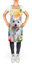 Load image into Gallery viewer, Westie Luau Apron – Artist-Designed Kitchen, BBQ &amp; Craft Apron