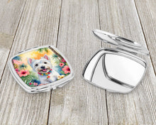 Load image into Gallery viewer, Westie Luau Compact Mirror – Stylish Purse Mirror with Artistic Covers