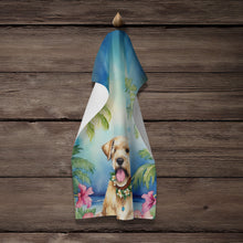 Load image into Gallery viewer, Wheaten Terrier Luau Kitchen Towel