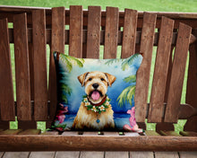 Load image into Gallery viewer, Wheaten Terrier Luau Throw Pillow - 14x14 Decorative Pillow – Art for Your Home &amp; Patio